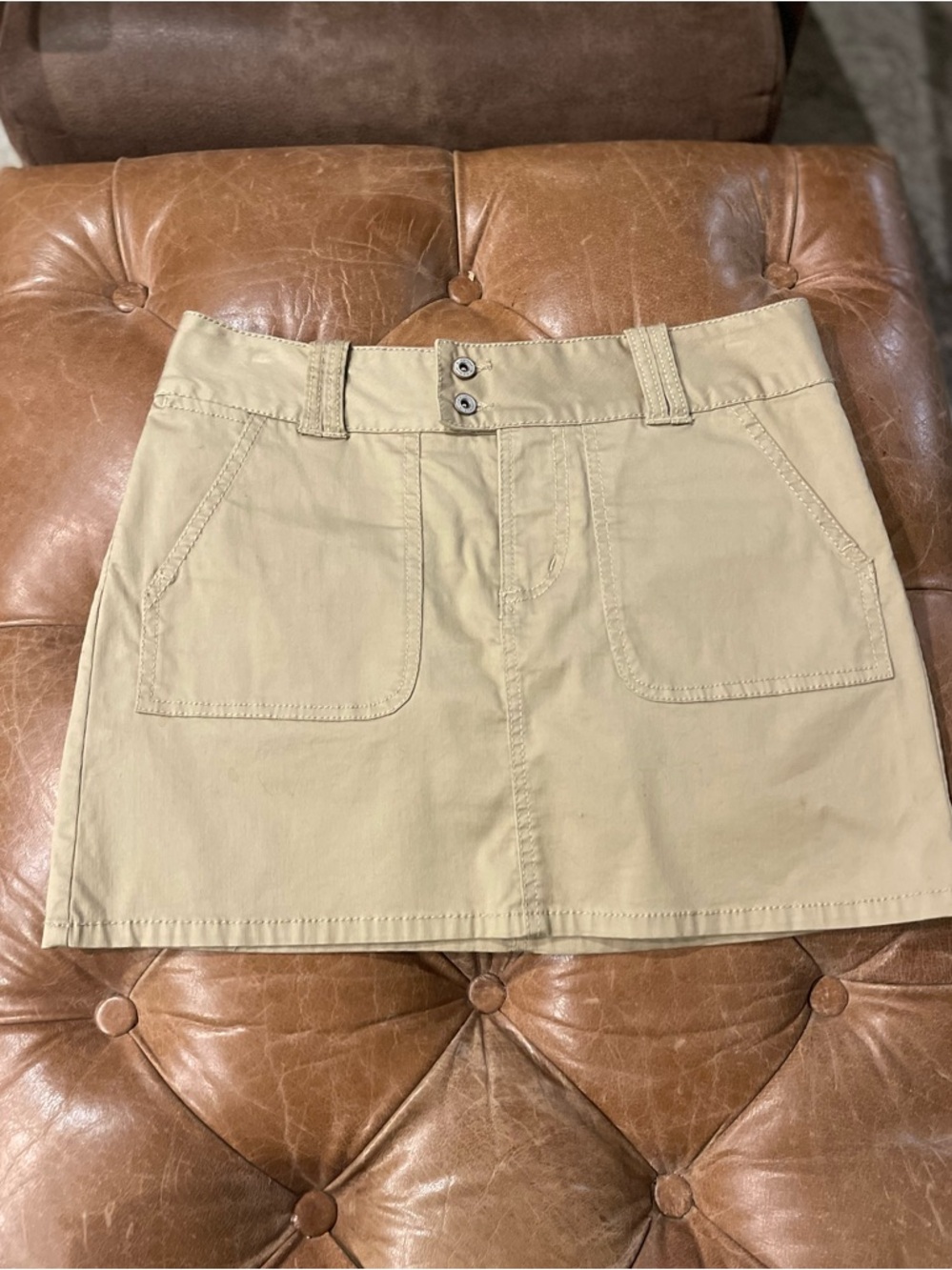 Summer Casual  khaki Classic Mini Skirt